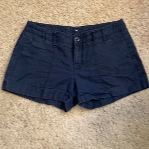 Gap Navy Blue Linen & Cotton Blend Women’s Cuffed Shorts Size 2
